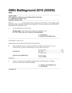 GWU/Battleground - The Tarrance Group