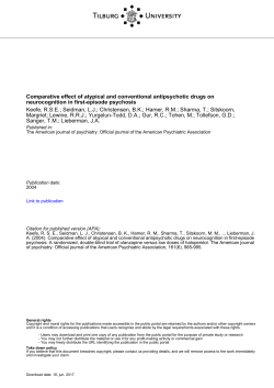 Tilburg University Comparative effect of atypical and conventional