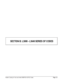 Section B - L3000 - L3649 Series of Codes-013111