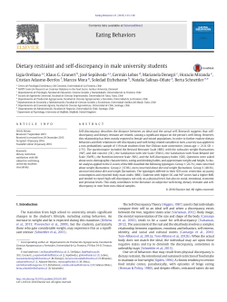 Dietary restraint and self-discrepancy in male university students
