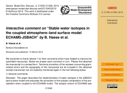 Interactive comment on &ldquo;Stable water isotopes in the coupled