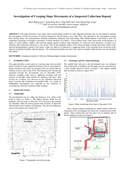Investigation of Creeping Slope Movements of a Suspected