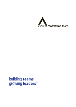 12 page Everest Motivation brochure