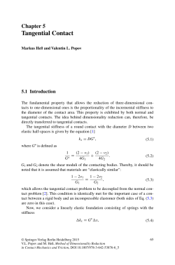 Tangential Contact