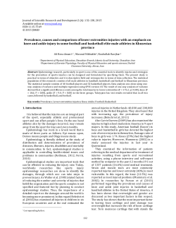 Prevalence, causes and comparison of lower extremities injuries