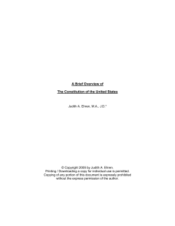 US Constitution Overview
