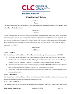 Constitutional Bylaws - Central Lakes College