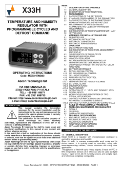 temperature and humidity regulator with programmable cycles and