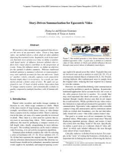 Story-Driven Summarization for Egocentric Video