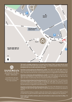 Directions to Hotel and Parking Facility