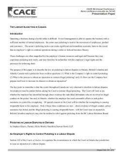 Introduction Operating a business during a lawful strike is difficult