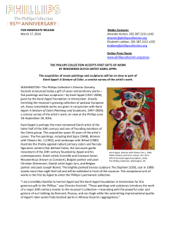 for immediate release - The Phillips Collection