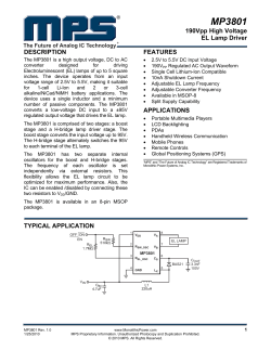 MP3801DH&ndash;LF&ndash;Z - Monolithic Power System