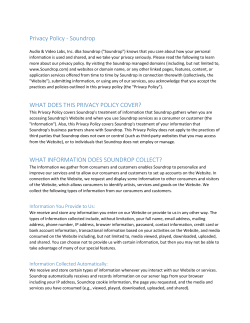 Privacy Policy - Soundrop WHAT DOES THIS PRIVACY POLICY