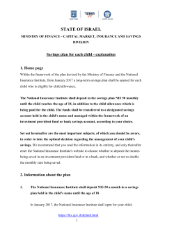 Savings plan for each child