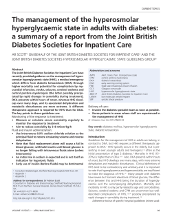 The management of the hyperosmolar hyperglycaemic state in