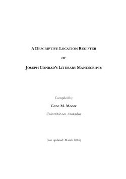 Gene M. Moore - Joseph Conrad Society