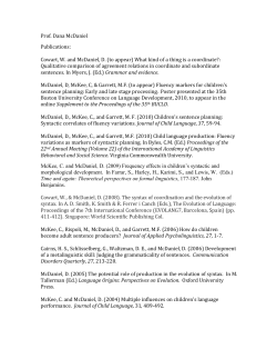 Cowart, W. and McDaniel, D. (to appear)