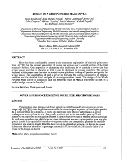 DESIGN OFA WIND POWERED MARS ROVER ABSTRACT There