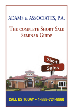 The complete Short Sale Seminar Guide