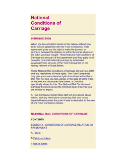 National Rail Conditions of Carriage