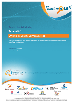1. What are online tourism communities?