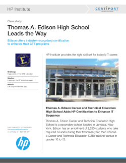 Thomas A. Edison High School Leads the Way