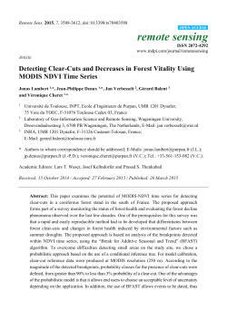 Detecting Clear-Cuts and Decreases in Forest Vitality Using MODIS