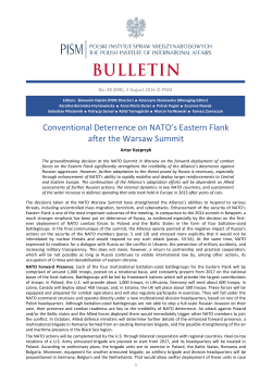 Conventional Deterrence on NATO`s Eastern Flank after