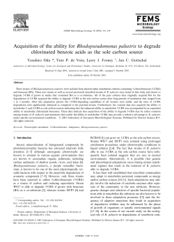 Acquisition of the ability for Rhodopseudomonas palustris