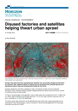 Disused factories and satellites helping thwart urban sprawl