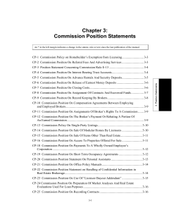 Chapter 3: Commission Position Statements