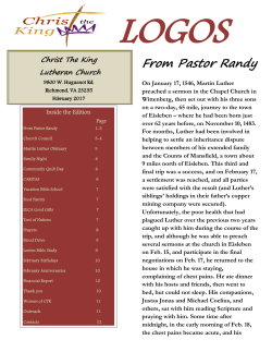 February - Christ The King Lutheran Church