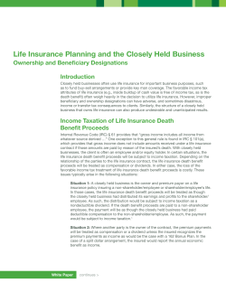 Life Insurance Planning and the Closely Held Business