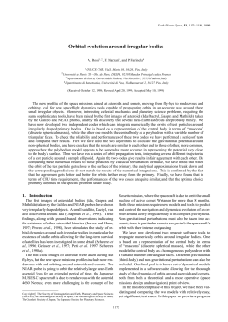 Orbital evolution around irregular bodies