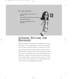 Checking Spelling and Grammar