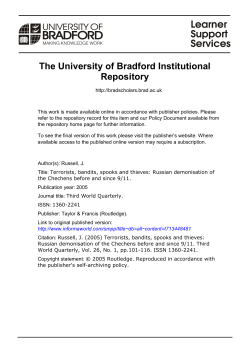 Russell, J. Chechnya article final draft