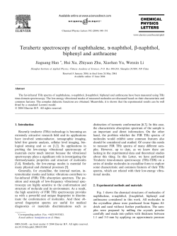 Terahertz spectroscopy of naphthalene, a-naphthol, b
