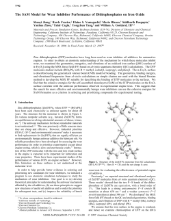 The SAM Model for Wear Inhibitor Performance of Dithiophosphates