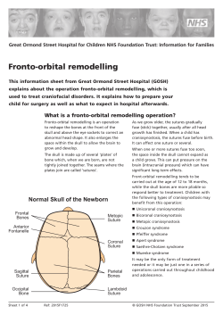Fronto-orbital remodelling - Great Ormond Street Hospital