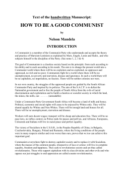 how to be a good communist