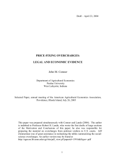 PRICE-FIXING OVERCHARGES: LEGAL AND