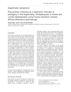 Phycocolloid chemistry as a taxonomic indicator of phylogeny