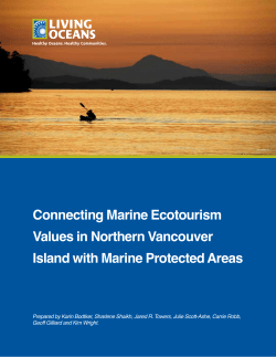 Connecting Marine Ecotourism Values in Northern Vancouver Island
