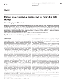Optical storage arrays: a perspective for future big data