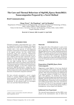 The Cure and Thermal Behaviour of Mg(OH) /Epoxy Resin/DEEA