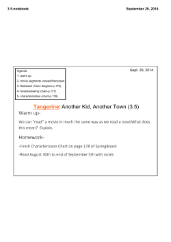 Tangerine: Another Kid, Another Town (3.5) Warm up