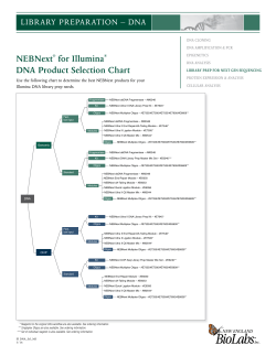 Illumina&reg; Selection Chart
