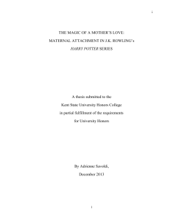 THE MAGIC OF A MOTHER`S LOVE - OhioLINK Electronic Theses