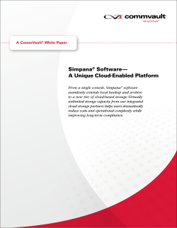 Simpana&reg; Software